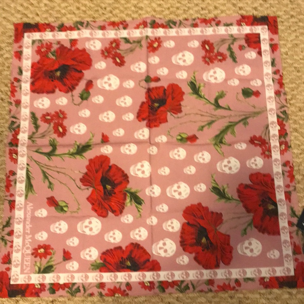 Alexander McQueen Red Poppy scarf
